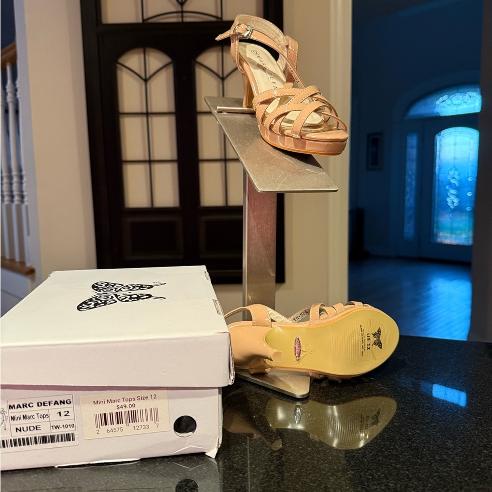 Kids Nude Heels Dress Shoes
